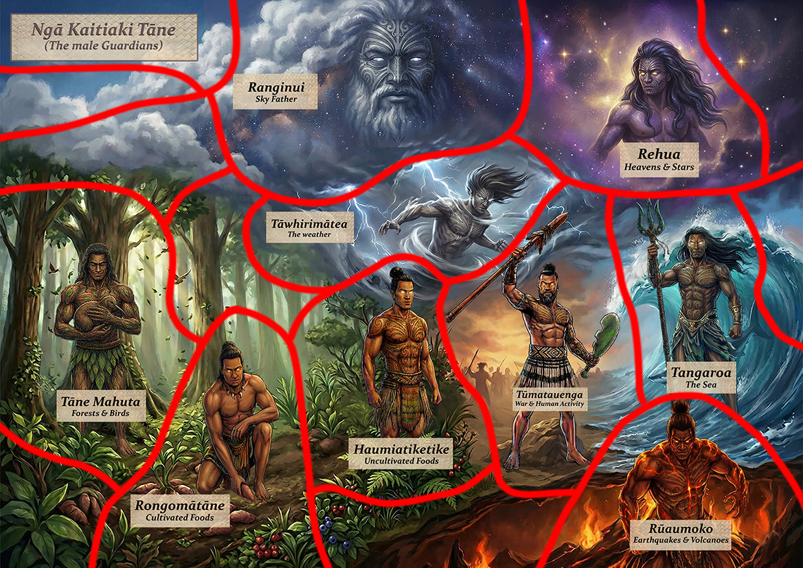 Kaitiaki Tāne image 2 Guardians of the Land - Floor Puzzle