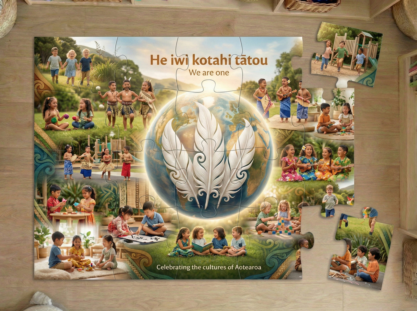 He Iwi Kotahi tātou (We are one) : Floor Puzzle