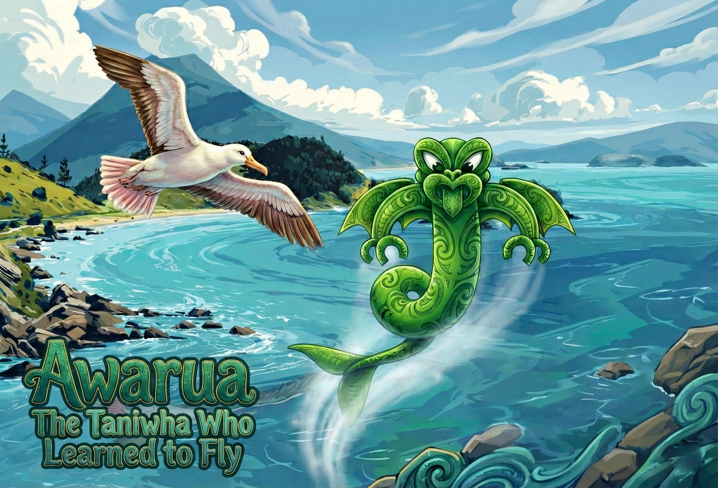 Legend of Awarua and the Albatross - Porirua - Poster