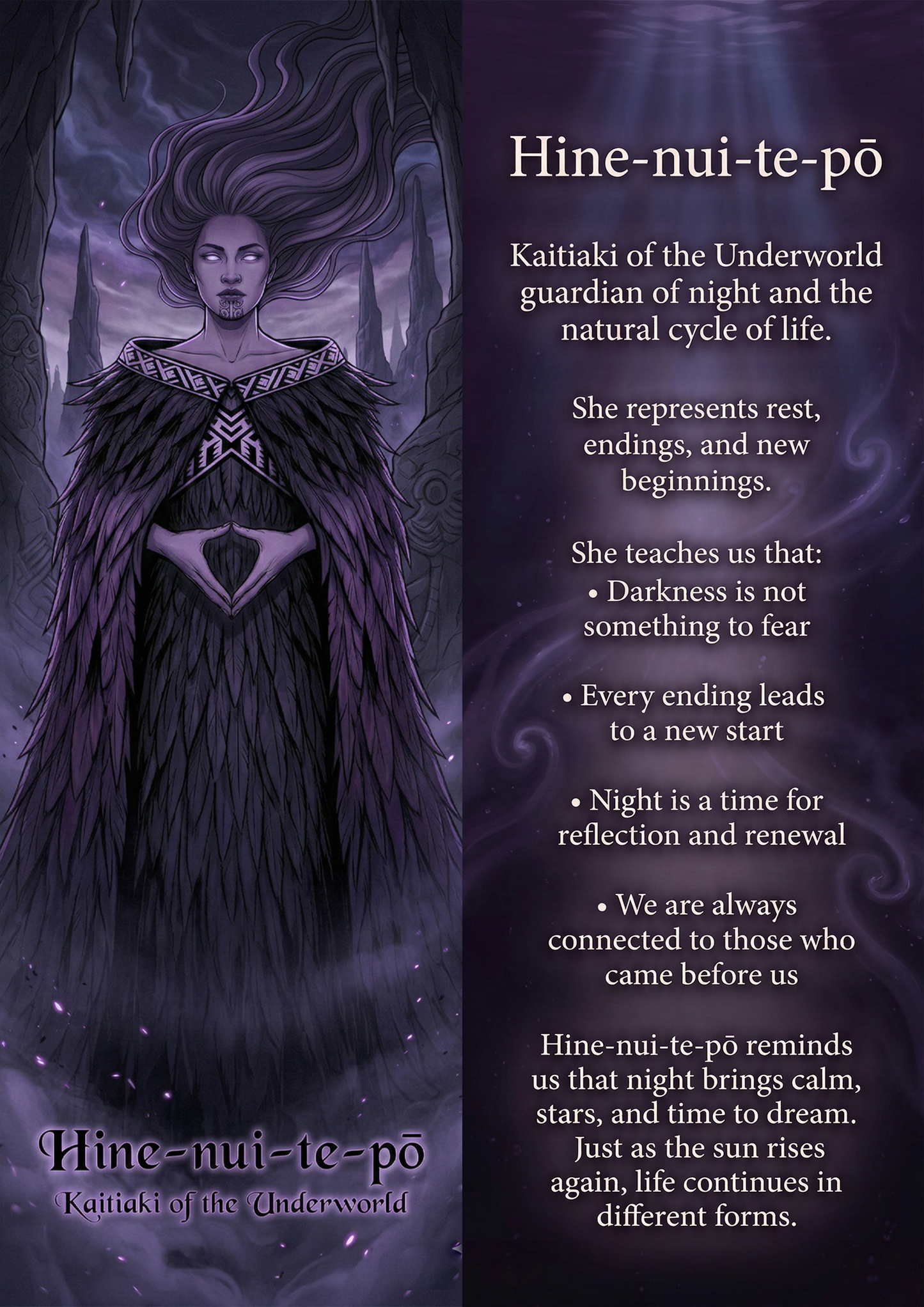 Hine-nui-te-pō - Image with Information - Poster