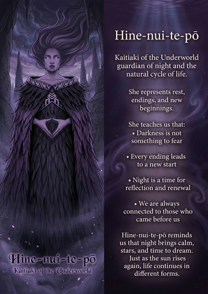 Hine-nui-te-pō - Image with Information - Poster