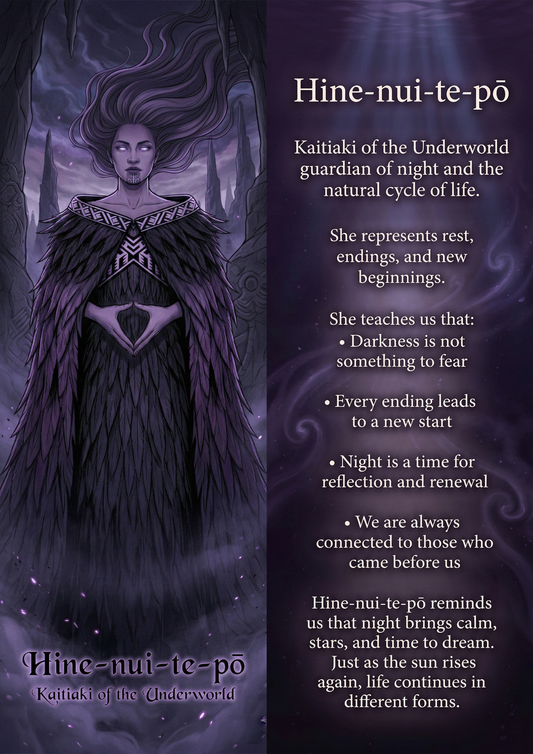 Hine-nui-te-pō - Image with Information - Poster