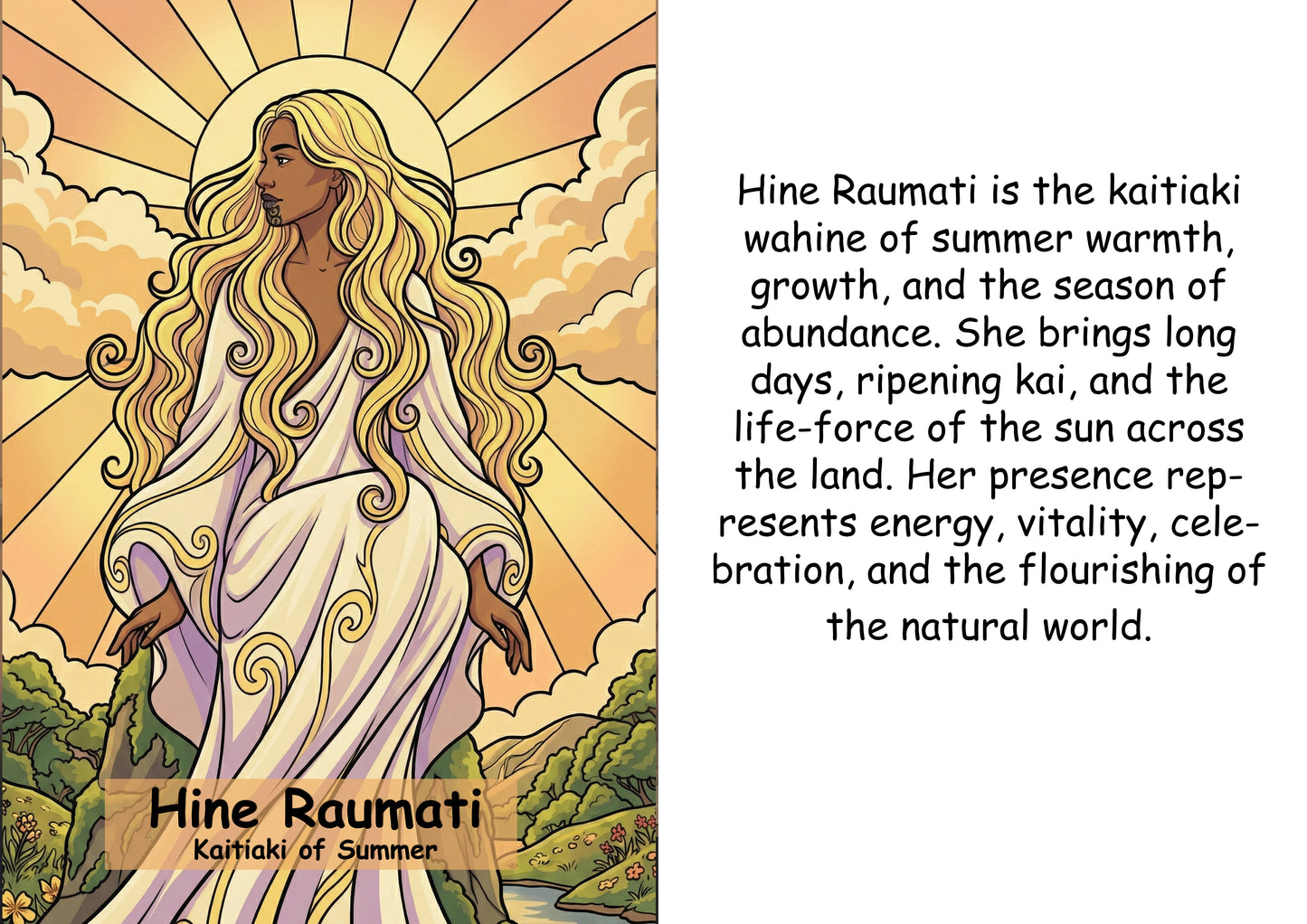 Kaitiaki Wāhine Image/ Story Boards A4 for Younger Tamariki