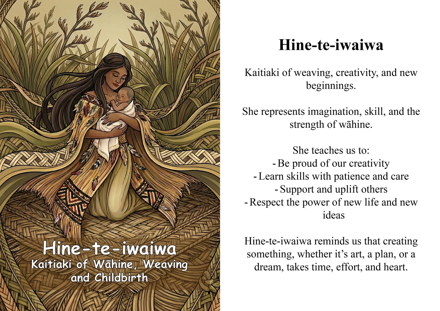 Kaitiaki Wāhine Image/ Story Boards A4 for Younger Tamariki
