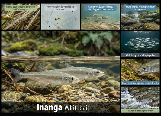Inanga (Whiebait) Life cycle - Poster