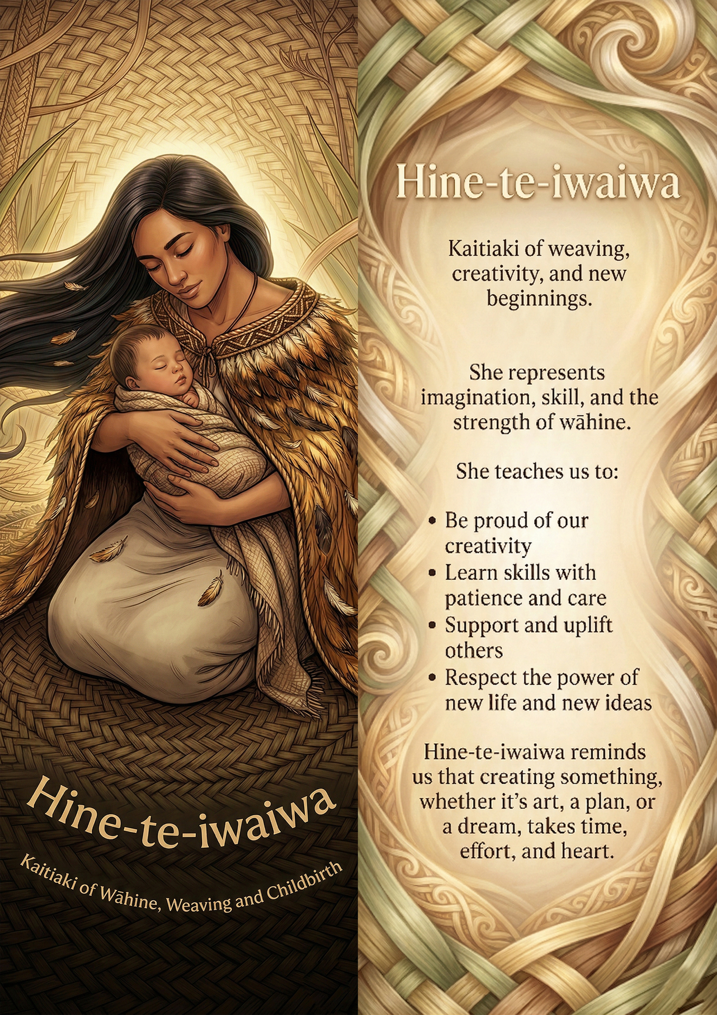 Hine-te-iwaiwa - Image with Information - Poster