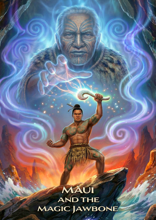 How Māui found the Magic Jawbone - Version 2 - Poster
