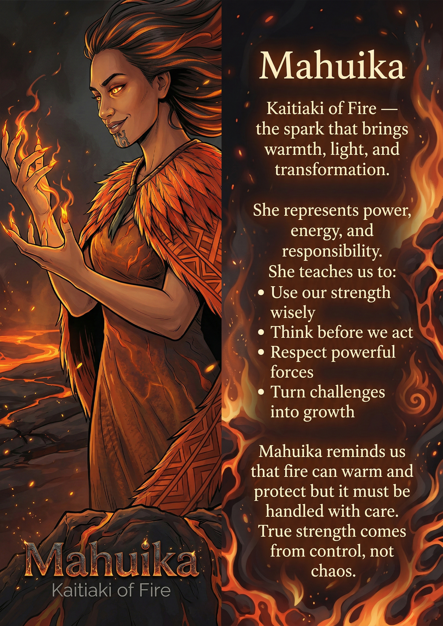 Mahuika - Image with Information - Poster