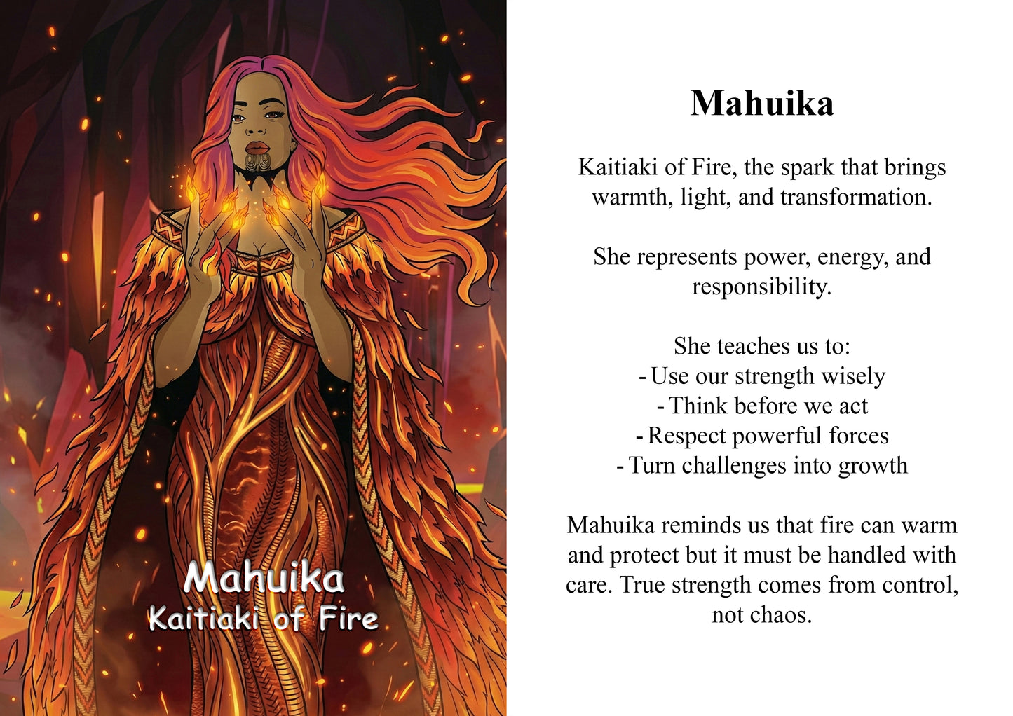 Kaitiaki Wāhine Image/ Story Boards A4 for Younger Tamariki