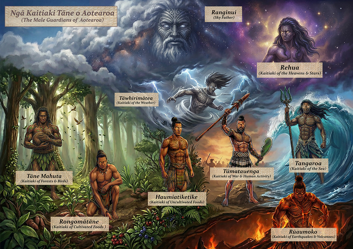 Kaitiaki Tāne image 2 Guardians of the Land - Floor Puzzle