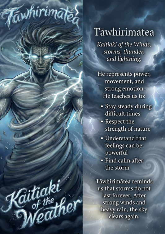 Tāwhirimātea - Image with Information - Poster