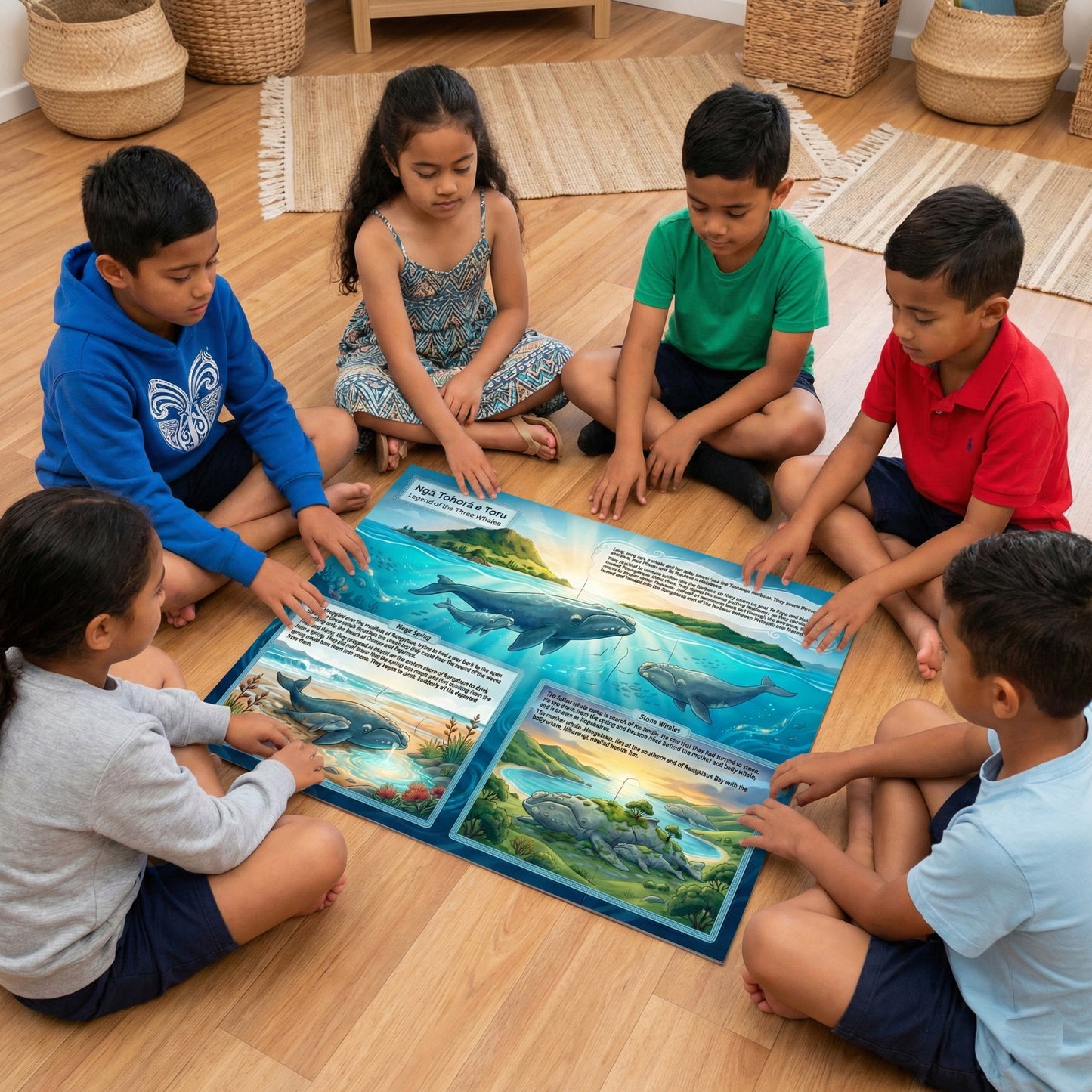 Ngā Tohorā e Toru — Legend of the Three Whales : Floor Puzzle