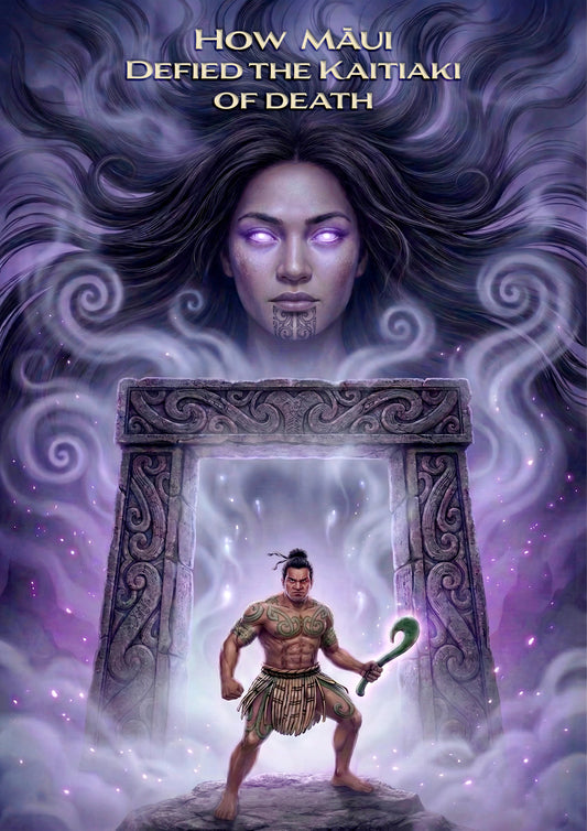 How Māui defied the Kaitiaki of death - Version 2 - Poster