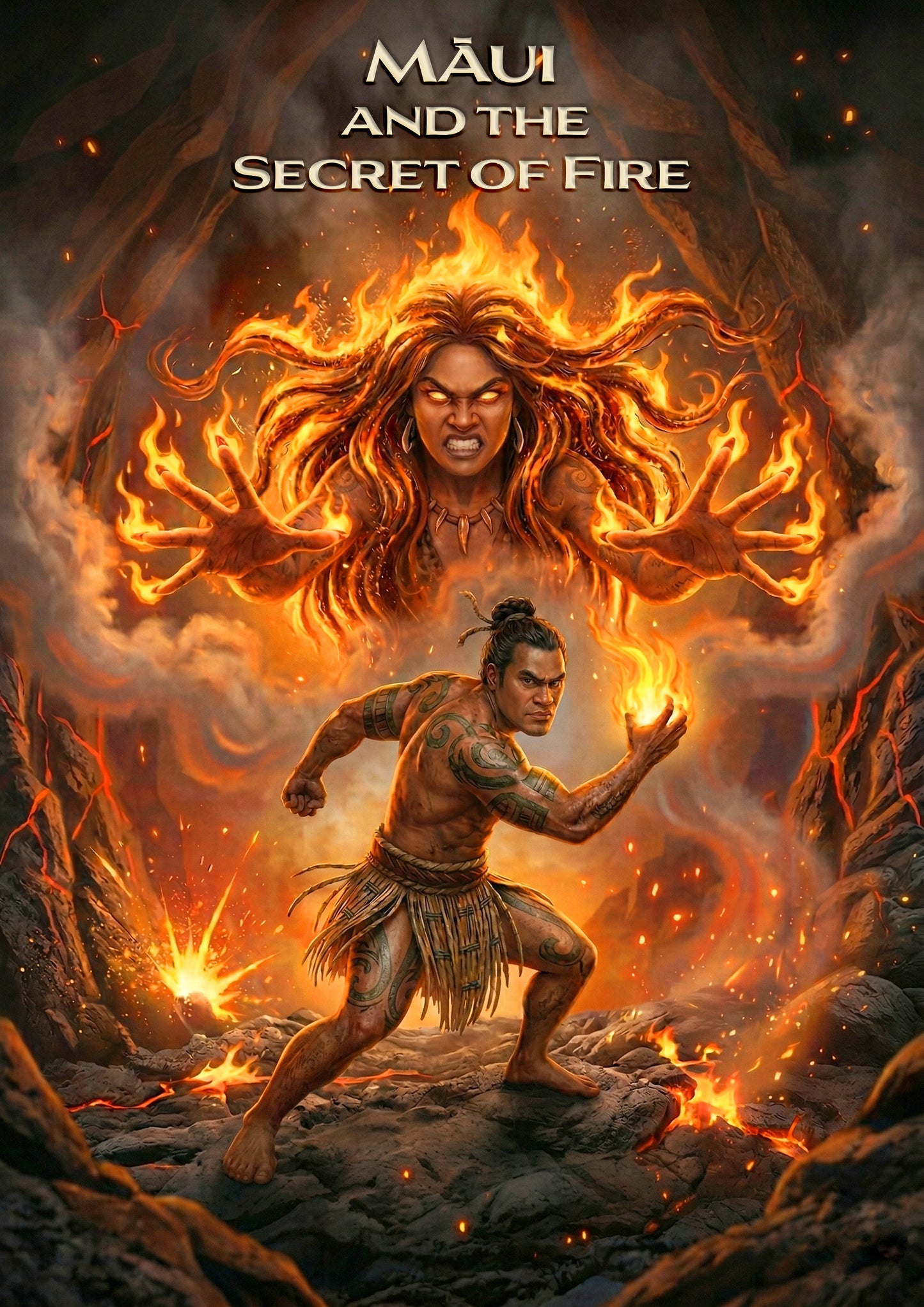How Māui found the secret of fire - Version 2 - Poster
