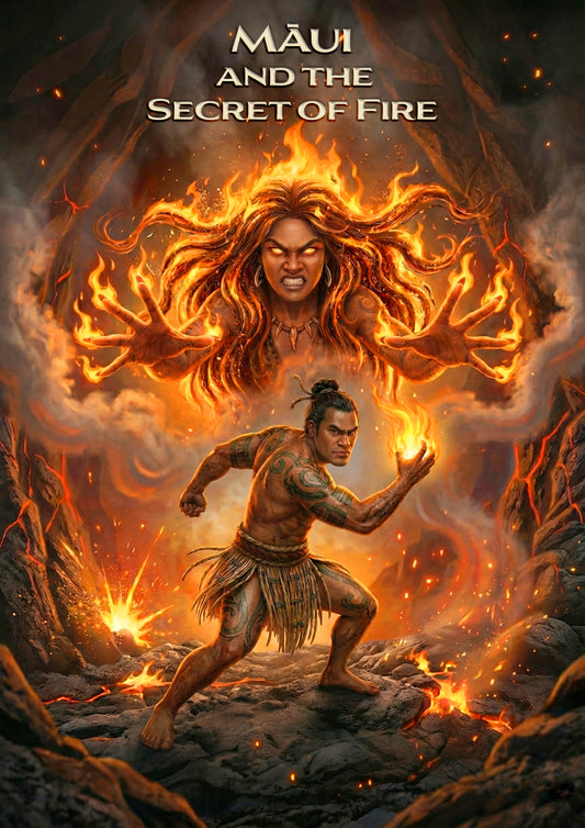How Māui found the secret of fire - Version 2 - Poster