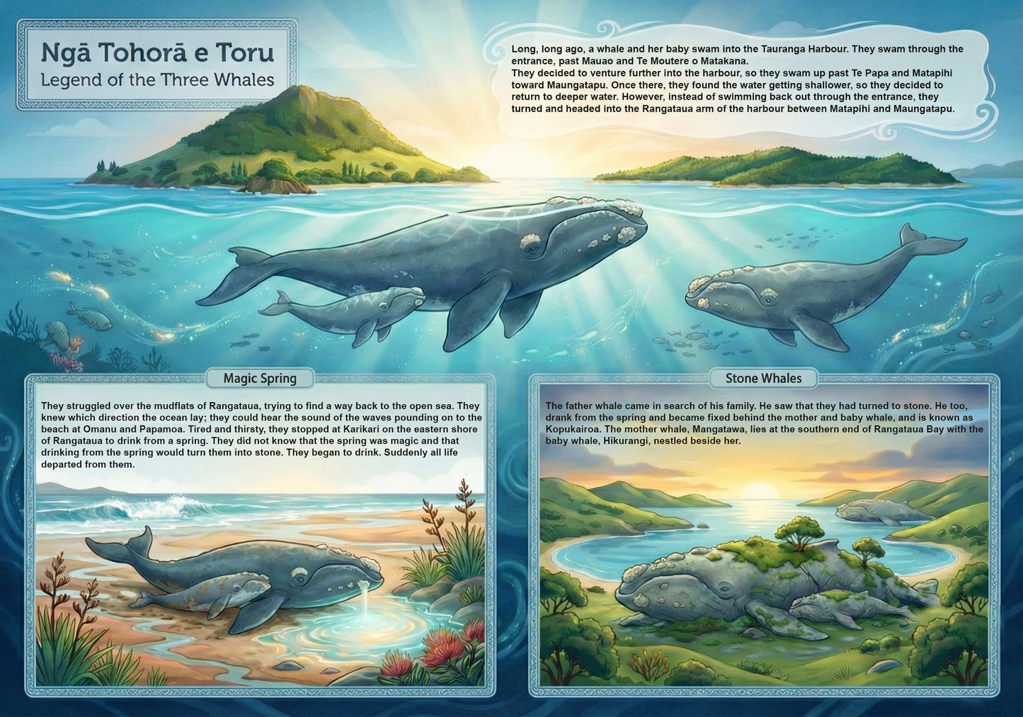 Ngā Tohorā e Toru — Legend of the Three Whales : Floor Puzzle