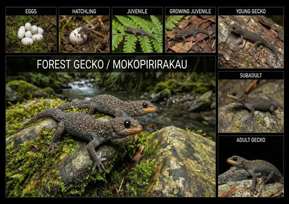 Forest Gecko / Mokopirirākau: Single sided and A4 Image Tray