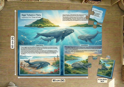 Ngā Tohorā e Toru — Legend of the Three Whales : Floor Puzzle