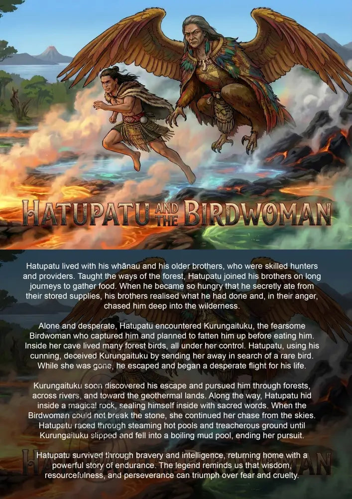 Hatupatu and the Birdwoman - Single or Tray A4 Puzzle
