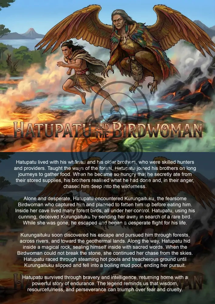 Hatupatu and the Birdwoman - Single or Tray A4 Puzzle