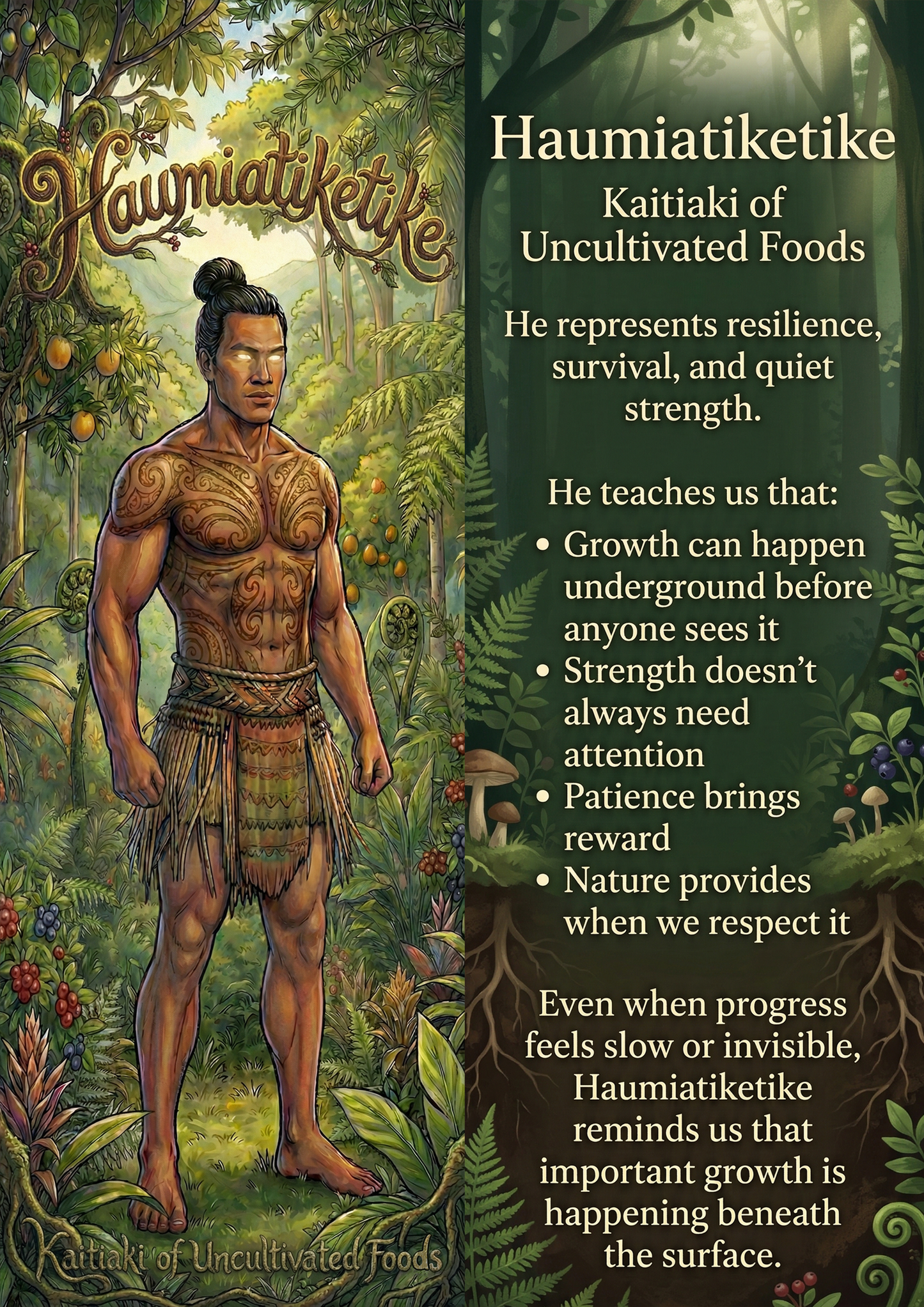 Haumiatiketike - Image with Information - Poster