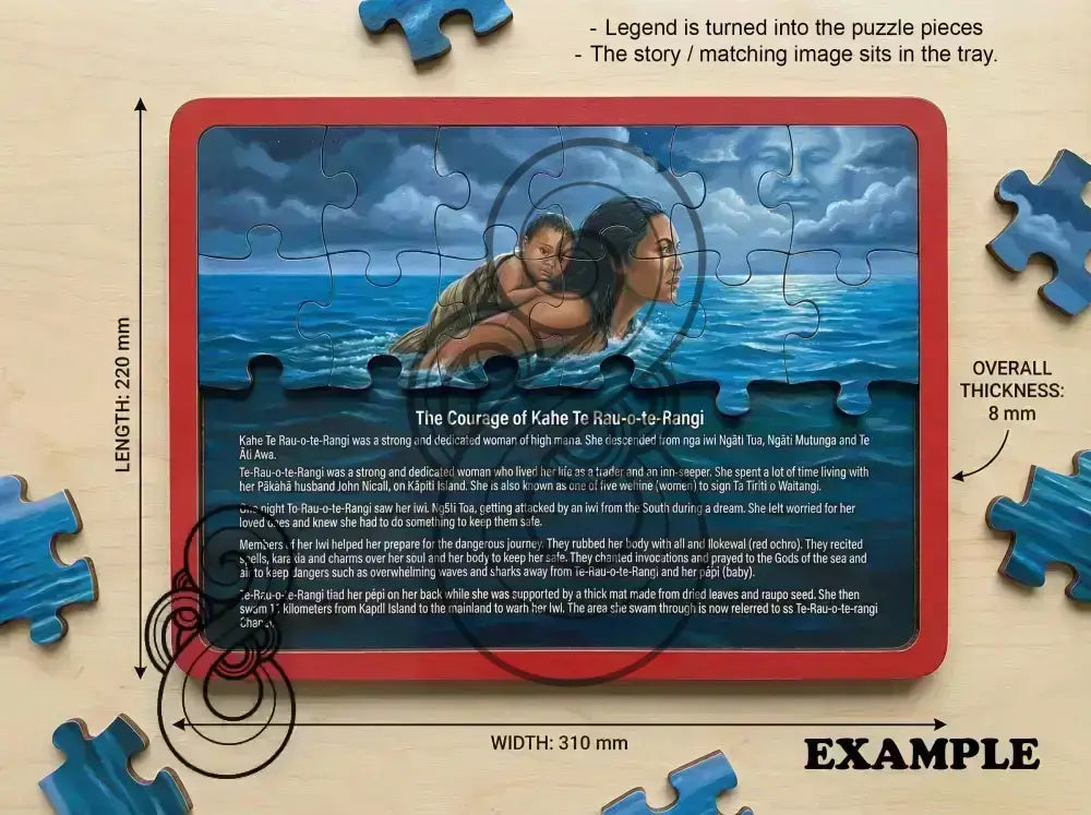 The Courage of Kahe Te Rau-o-te-Rangi - Single or Tray A4 Puzzle