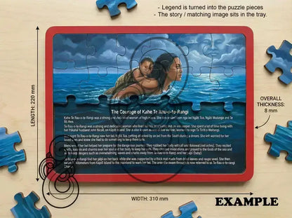 The Courage of Kahe Te Rau-o-te-Rangi - Single or Tray A4 Puzzle