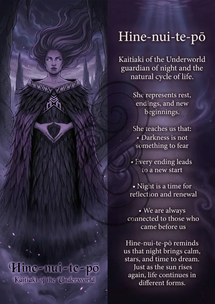 Hine-nui-te-pō - Image with Information - Poster