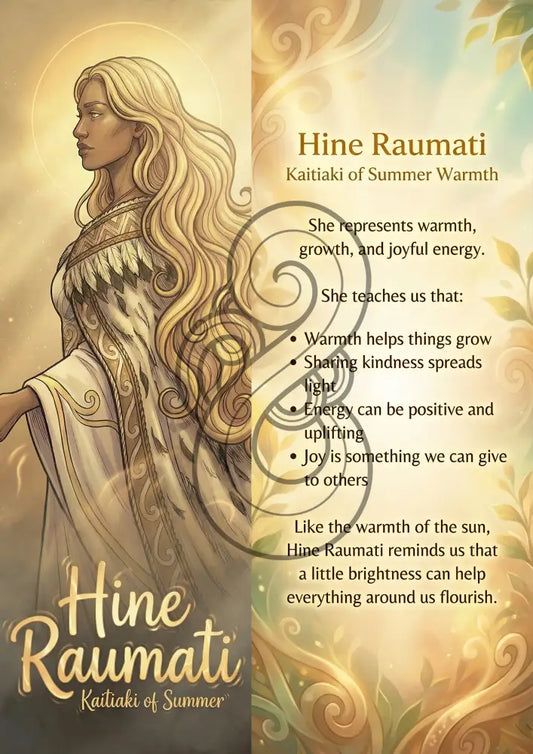 Hine Raumati - Image with Information - Poster