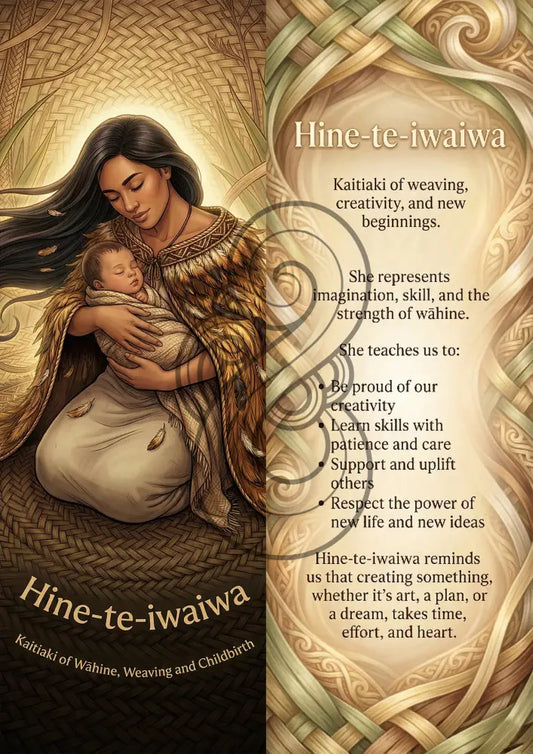Hine-te-iwaiwa - Image with Information - Poster