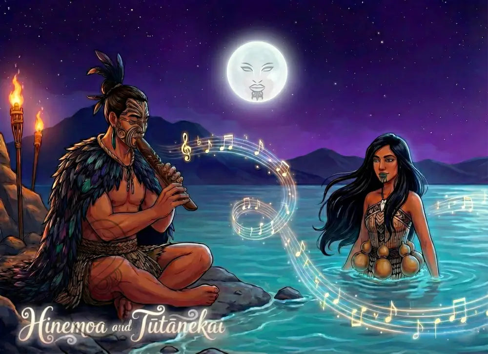 Hinemoa and Tūtānekai - Single or Tray A4 Puzzle