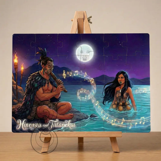 Hinemoa and Tūtānekai - Single or Tray A4 Puzzle