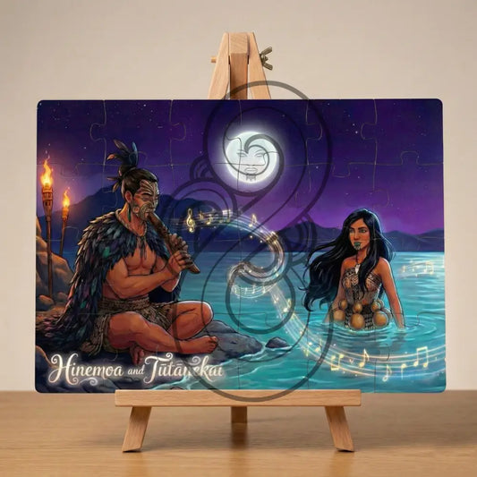 Hinemoa and Tūtānekai - Single or Tray A4 Puzzle