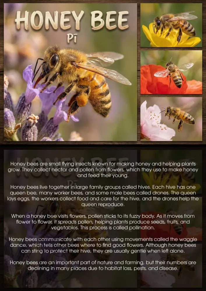Honey Bee - Single and Image Tray A4 Puzzle
