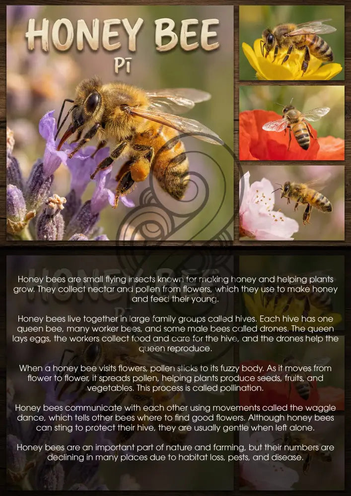 Honey Bee - Single and Image Tray A4 Puzzle