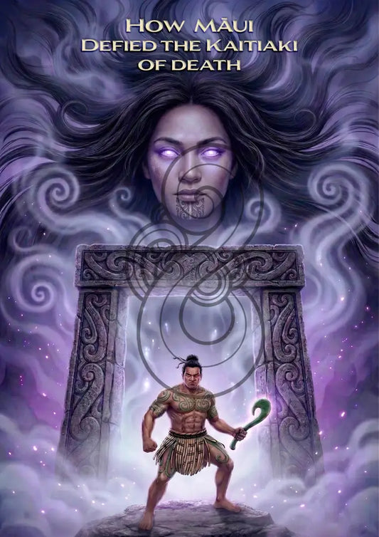 How Māui defied the Kaitiaki of death - Version 2 - Poster