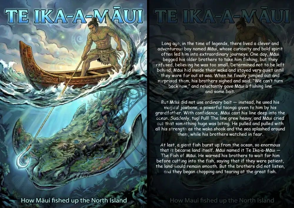 How Māui Fished up the North Island - Te Ika a Māui: Single sided and A4 Image Tray