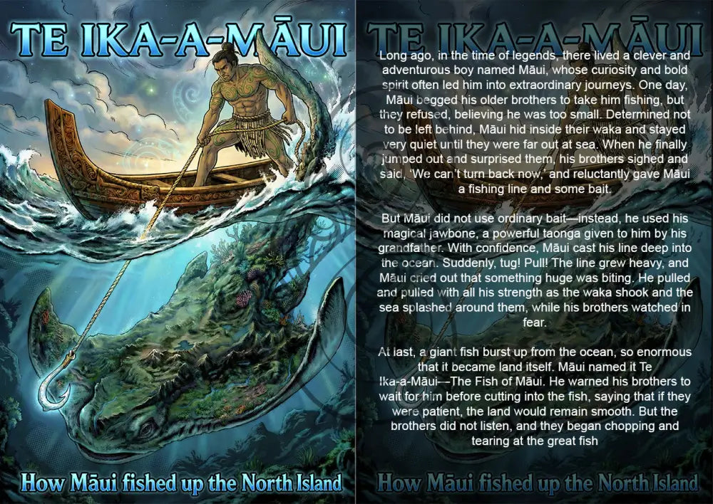 How Māui Fished up the North Island - Te Ika a Māui: Single sided and A4 Image Tray