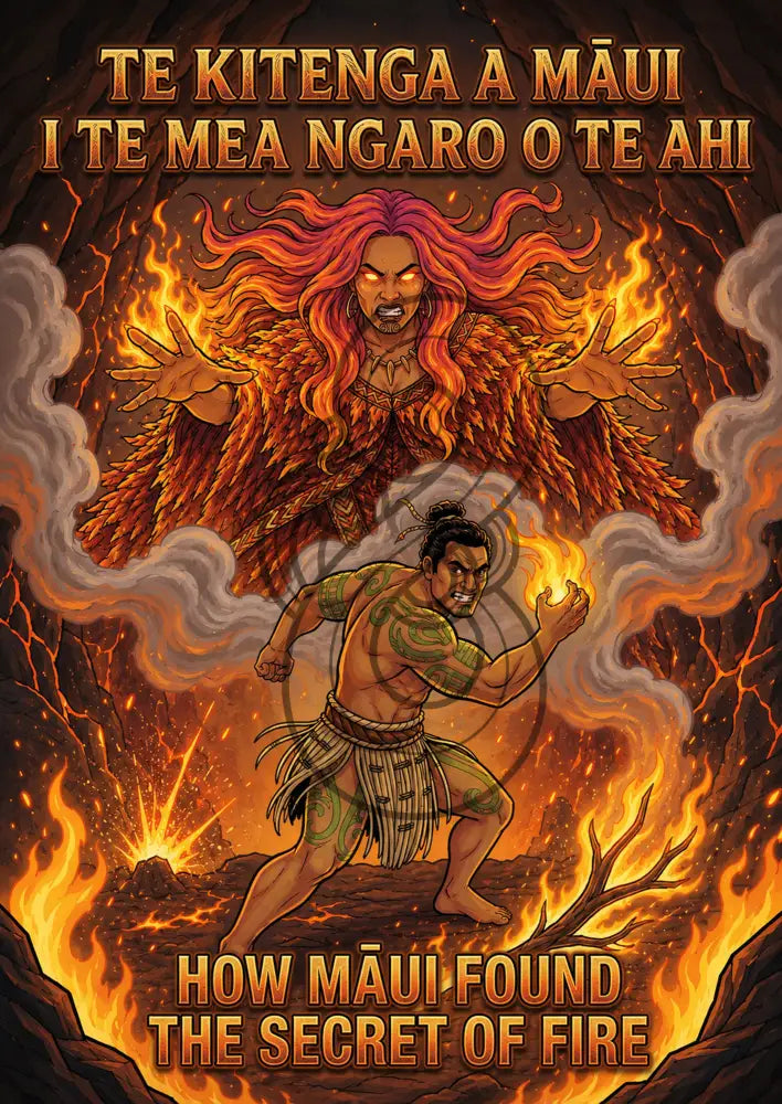 How Māui found the secret of fire - Version 1 - Poster