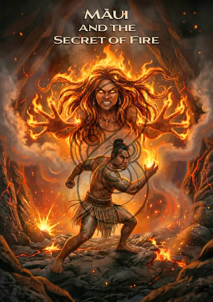 How Māui found the secret of fire - Version 2 - Poster