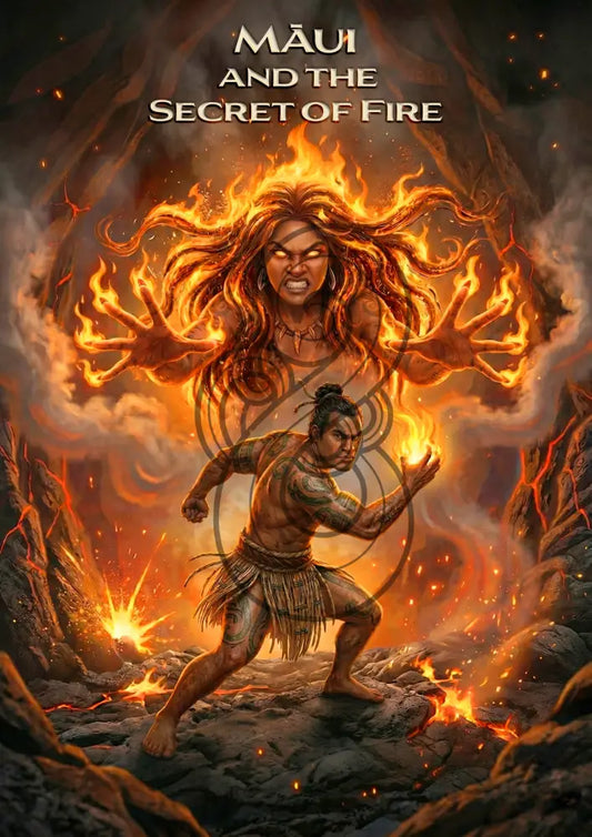 How Māui found the secret of fire - Version 2 - Poster