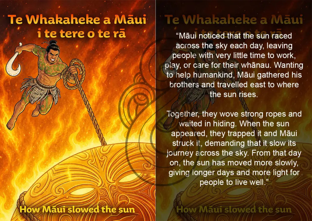 How Māui Slowed the Sun: Single or Tray A4 Puzzle