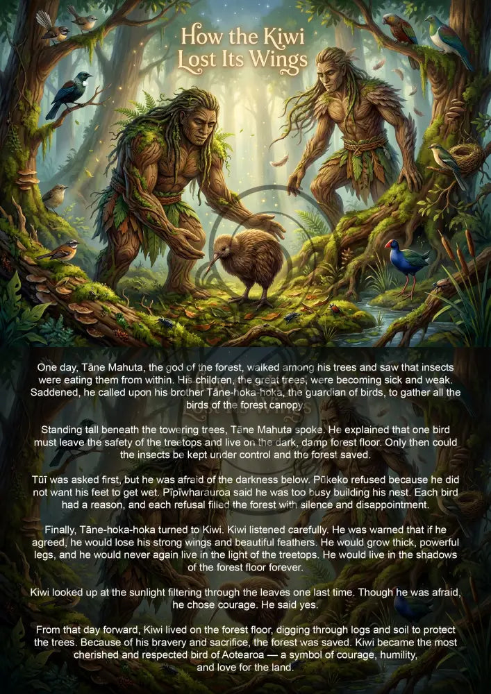 How the Kiwi lost its wings - Single or Tray A4 Puzzle