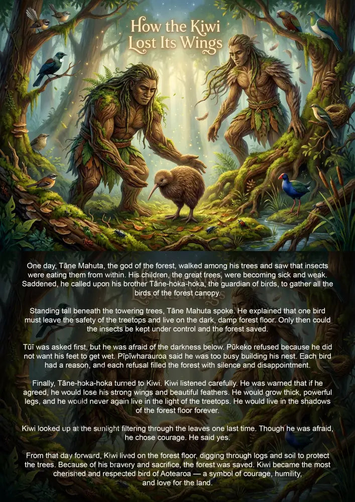 How the Kiwi lost its wings - Single or Tray A4 Puzzle