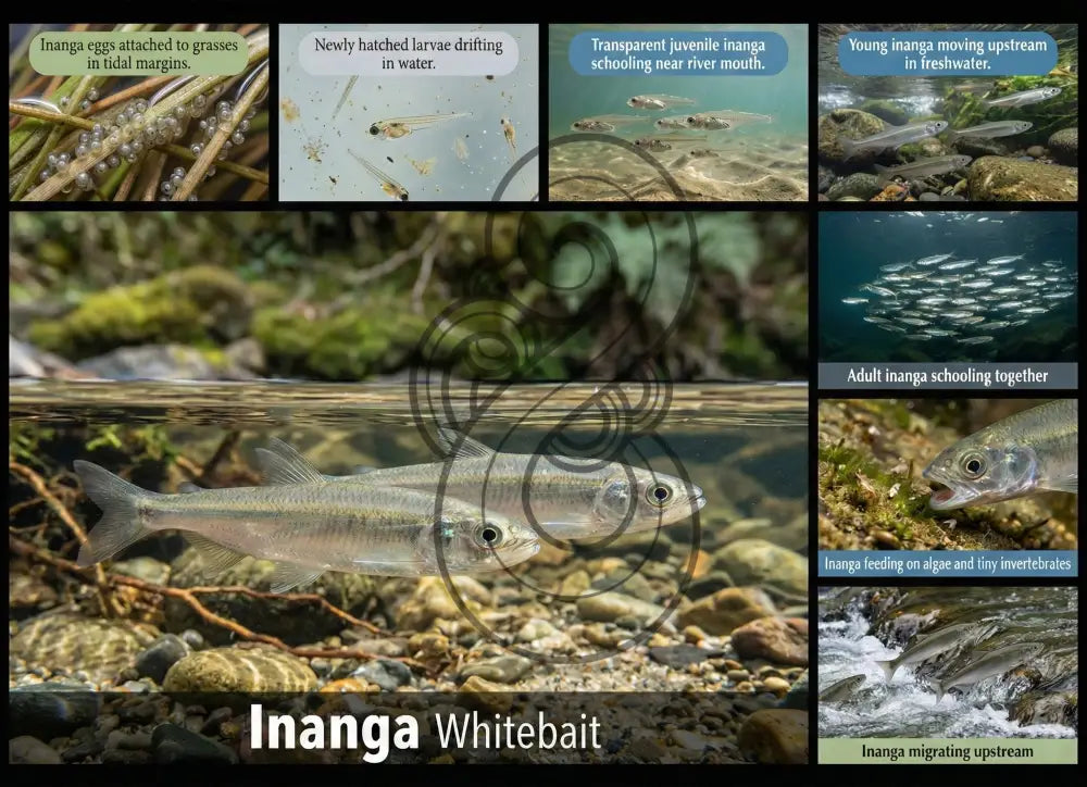 Inanga (Whiebait) Life cycle - Poster