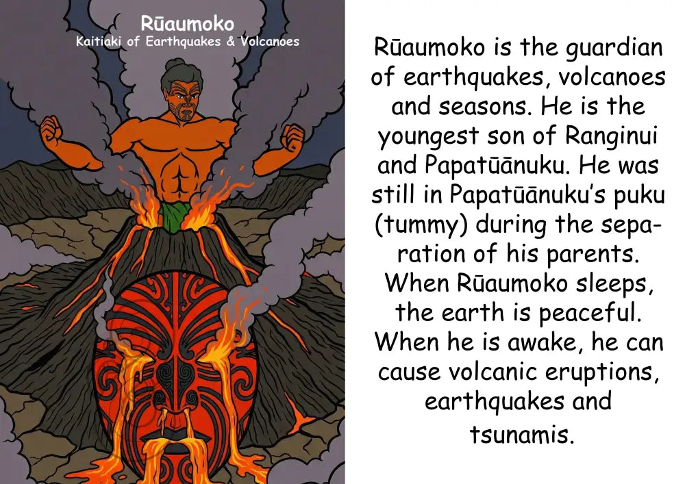 Kaitiaki Tāne Image Boards (Younger Tamariki) Rūaumoko