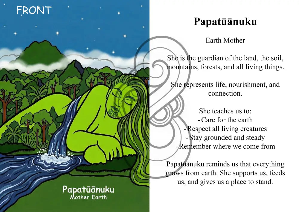 Kaitiaki Tāne Image/ Story Boards A4 for Younger Tamariki - Papatūānuku