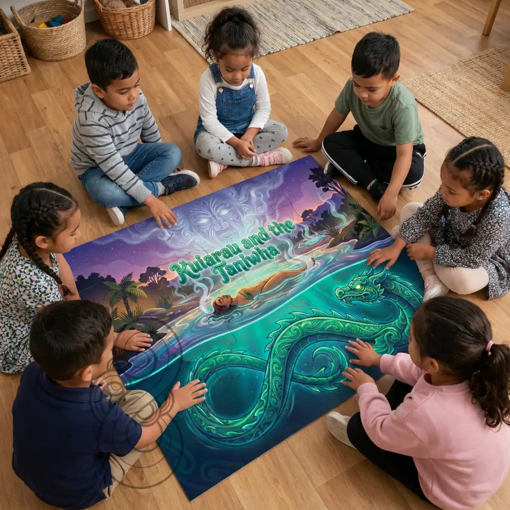 Kuiarau and the Taniwha: Floor Puzzle