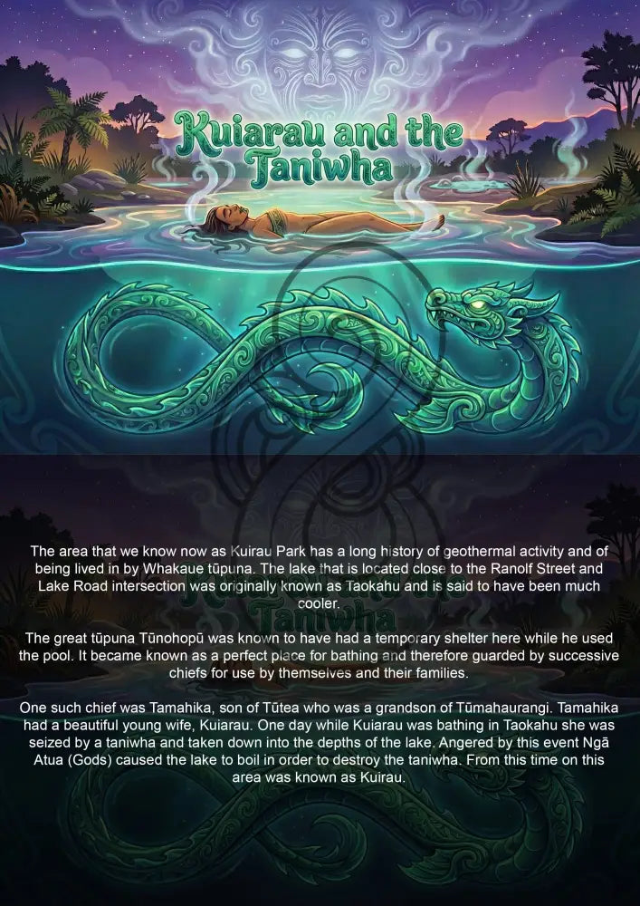 Kuiarau and the Taniwha - Single or Tray A4 Puzzle
