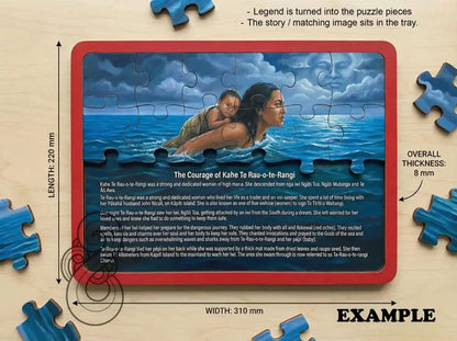 The Courage of Kahe Te Rau-o-te-Rangi - Single or Tray A4 Puzzle